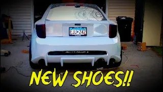 Nardo Grey Wrapped Celica GTS Gets NEW WHEELS!!