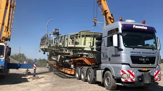 Loading And Transporting Conveyor Belt Head With Man TGX 680- Fasoulas Heavy Transports