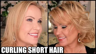 HOW I CURL MY SHORT HAIR - OVER 40