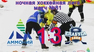 Матч №81 АММОНИЙ-ЕЛАБУГА 1:3 НХЛ-17 (НАБЕРЕЖНЫЕ ЧЕЛНЫ)