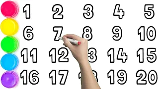 Draw 1234567890 | How to draw numbers 1 to 20 Step by Step  for kids - Ks Art