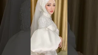 Beautiful design bridal dress with hijab 🤩💃🍑💞#shorts #ytshorts #viral