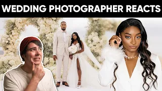 Wedding Photographer REACTS to Simone Biles Stunning Wedding Photography
