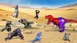 EVALUTION OF SPIDER REX TEAM GODZILLA DINOSAUR AND SREN HEAD || Cartoon Gorilla collection