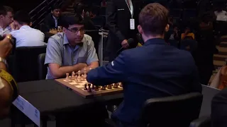 Magnus Carlsen and Vishy Anand Entry at Tata Steel Chess India 2019
