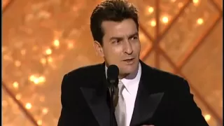 Anger Management's Charlie Sheen Wins Best Actor TV Series Musical or Comedy - Golden Globes 2002