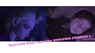 Frozen 2: Into the unknown frozen cover and remake, real life video with magic effects