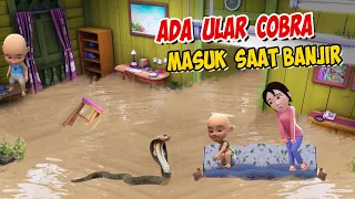 ada Ular Cobra Berbisa saat Banjir di Rumah Upin ipin , ipin senang ! GTA Lucu