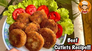 Beef Cutlets Recipe| How to make tasty beef cutlets| Beef Cutlets with minced beef recipe