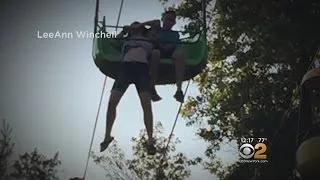 Girl Dangles, Drops Safely From Six Flags Ride