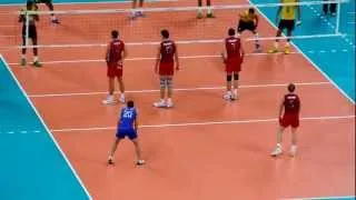 Brasil vs Russia 2:3 Olympic Games London 2012, Volleyball Final, 1st match ball for Russia