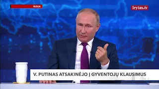 V. Putinas „Tiesioginės linijos“ metu atsakinės į gyventojų klausimus