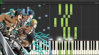 Jiyuu No Tsubasa - Shingeki No Kyojin OP 2 Piano Tutorial Hard