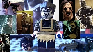 Custom LEGO Texas Chainsaw Massacre: Thomas hewitt, Drayton Sawyer and Grandpa Sawyer minifigures