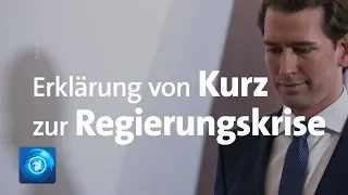 Regierungskrise in Österreich: Pressekonferenz von Bundeskanzler Kurz