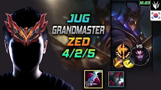 GrandMaster Jungle Zed Build Eclipse Conqueror - Zed Jungle vs Elise - LOL KR 12.23