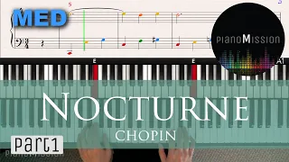 [Real Piano Tutorial] NOCTURNE op.9 no.2_Chopin (part1) with sheets