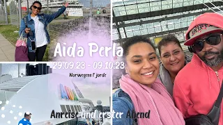 AIDA Perla / Norwegens Fjorde / Anreise und erster Abend / Aida Vlog #1 / Deutsch 🛳️