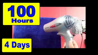 100 hours White noise - ASMR hair dryer for sleeping - one hundred hours