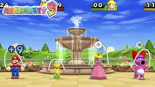 Mario Party 9 Garden Battle - Mario vs Peach vs Birdo vs Koopa Troopa🔥