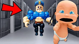 Baby Escapes MUSCLE PRISON!