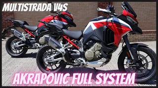 Ducati Multistrada V4s Full Akrapovic Exhaust System , Sport Livery ,carbon screen + extras