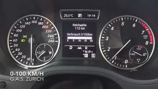 Mercedes Benz B 200 7G-DCT 0-100 km/h acceleration