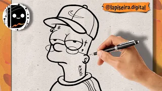 como desenhar o Bart Simpsons estiloso passo a passo