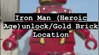 LEGO MARVEL Super Heroes - Iron Man (Heroic Age) Character Token and  Gold Brick Location