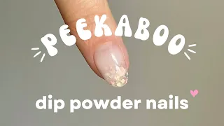 Peek a boo nails with dip powder