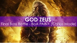 God of War 3 - BoA PAIN+, No Damage Final Boss - Zeus (Chaos Mode)