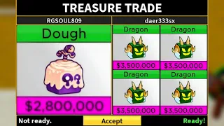 What Players Trade For Best PVP Dough Fruit.....(Dragon Giveaway)