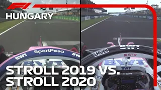 Lance Stroll's Qualifying Laps 2019 and 2020 Compared | 2020 Hungarian Grand Prix