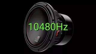 Tone frequency 10480Hz. Test your hearing! speakers/headphones/subwoofer