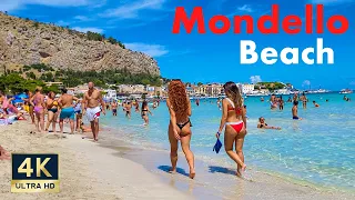 Mondello Beach Palermo Sicily Italy 🇮🇹 4K Walking Tour 2022