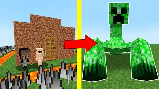 BEBE NOOBSI CONSTRUYE LA CASA MAS SEGURA EN MINECRAFT!!😱 BEBE NOOBSI VS EL CREEPER MUTANTE MINECRAFT