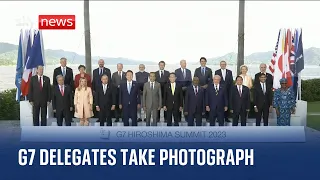 G7 Summit: Leaders pose for photos in Hiroshima ahead of meetings