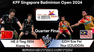 HE Ji Ting /REN Xiang Yu vs GOH Sze Fei /Nur IZZUDDIN | Singapore Badminton Open 2024