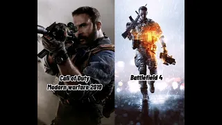 Call of Duty Modern Warfare 2019 против Battlefield 4 :стрельба оружий