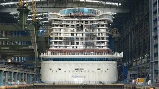AIDAnova | short view into the construction dock at shipyard MEYER WERFT | 4K-Quality-Video