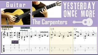 Yesterday Once More / The Carpenters (Guitar) [Notation + TAB]