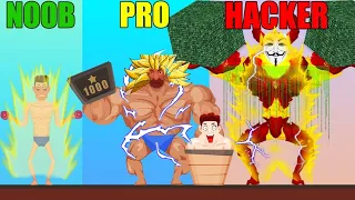 NOOB vs PRO vs HACKER - Tough Man Gameplay