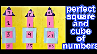 Maths working model|perfect squares and cube working model|maths project|maths model|math project