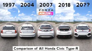 Forza Horizon 5 | Comparison of All Honda Civic Type R (1997-2018)