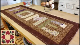 HOME table runner quilt - SUPER EASY & BEGINNER FRIENDLY paper piecing project with Lisa Capen