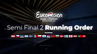 Eurovision Song Contest 21: Semi Final 2 - Running Order