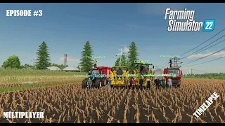 Making CORN silage w @The CamPeR and guys | Multiplayer | Farming Simulator 22 | Episode 3