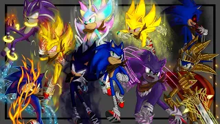 [Speedpaint] All Forms Of Sonic, Boom Version!(Timestamps + more info, in the description)
