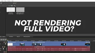 How to FIX Sony Vegas Not rendering full video (WORKING 2020)