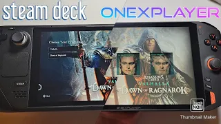 STEAM DECK vs ONEXPLAYER 1S 1195G7 - Assassin's Creed Valhalla Benchmark